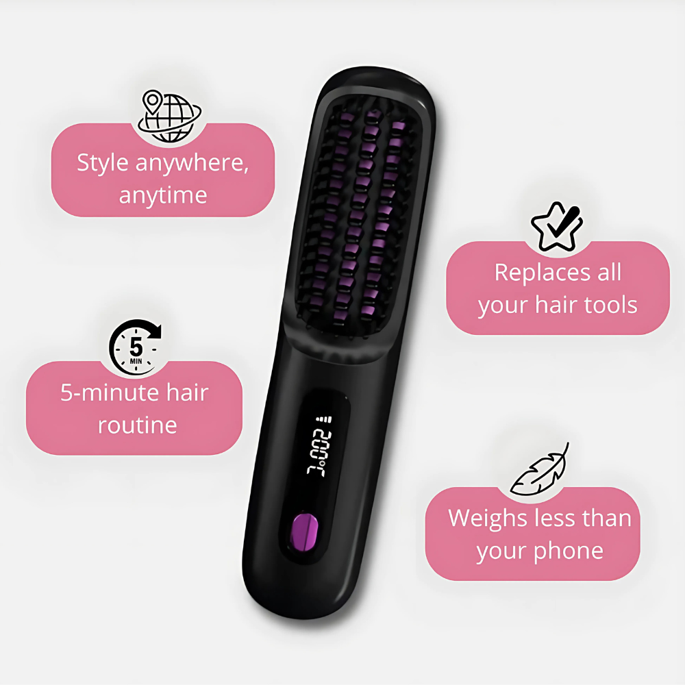 Sleekwave™ | Wireless Straightener Brush